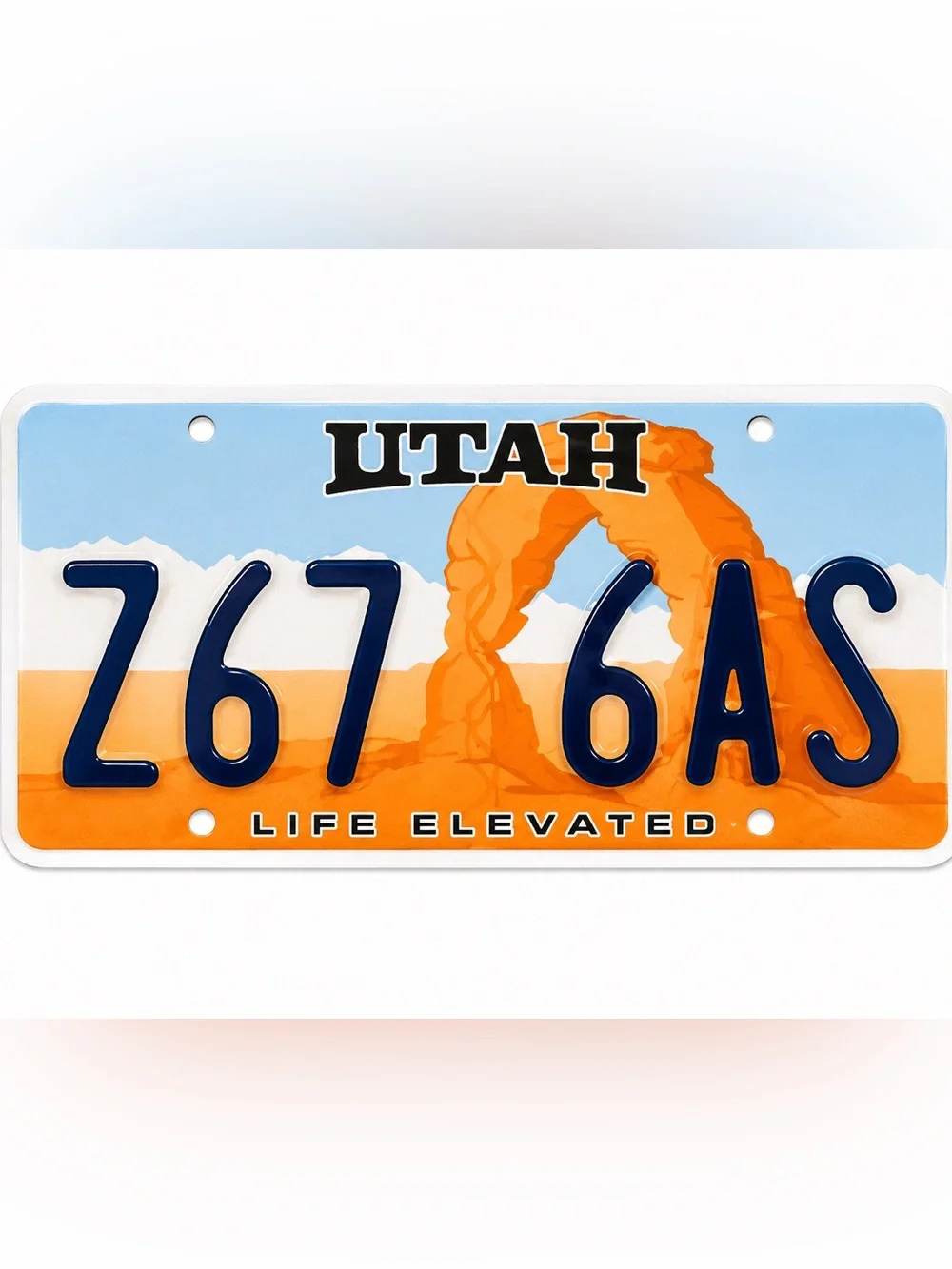 Utah Life Elevated License Plate